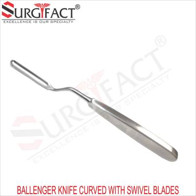 Ballenger Knife Curved With Swivel Blades - ENT Instruments