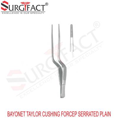 Bayonet Taylor Cushing Forcep Serrated Plain - General Surgery Instruments
