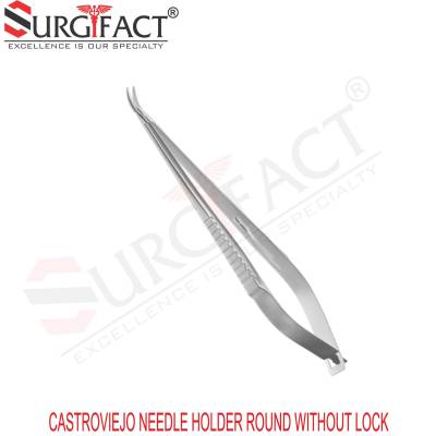 Castroviejo Needle Holder Round Without Lock - General Surgery Instruments