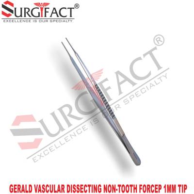 Gerald Vascular Dissecting Non-Tooth Forcep Fine Tip 1 MM Stainless Steel - Surgical Instruments in Bareilly