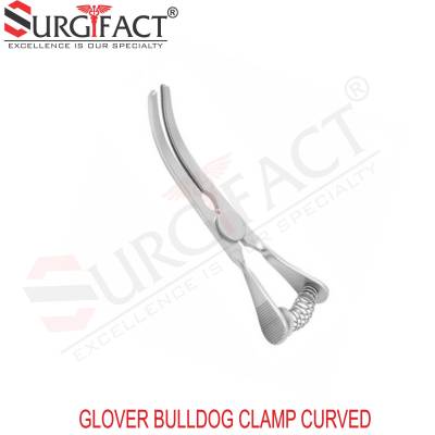Glover Bulldog Clamp Curved - Vascular Instruments