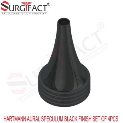 Hartmann Aural Speculum Black Finish Set Of 4pcs - ENT Instruments