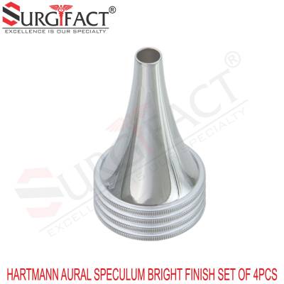 Hartmann Aural Speculum Bright Finish Set Of 4pcs - ENT Instruments