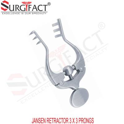 Jansen Retractor 3 X 3 Prongs - General Surgery Instruments