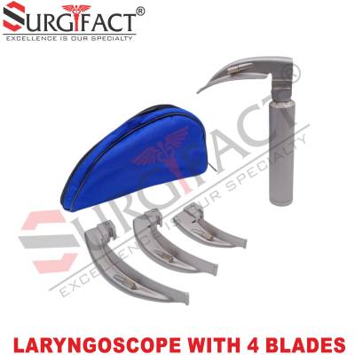 Laryngoscope with 4 blades - ENT Instruments in Kurnool