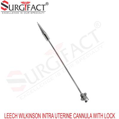 Leech Wilkinson Intra Uterine Cannula with Lock - Gynaecology Instruments