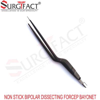 Non Stick Bipolar Dissecting Forcep Bayonet - Electrosurgery Instruments