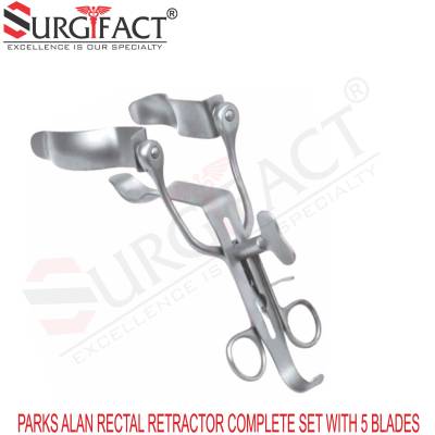 Parks Alan Rectal Retractor Complete Set With 5 Blades - Rectal Instruments in Uttarakhand