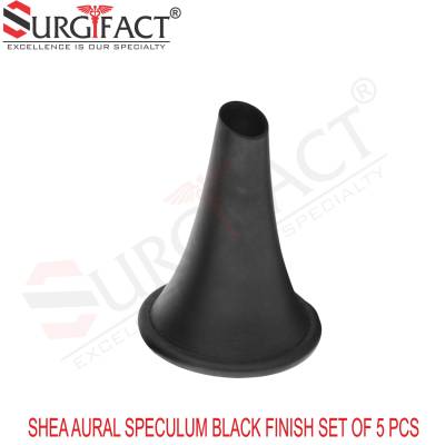 Shea Aural Speculum Black Finish Set Of 5 Pcs - ENT Instruments