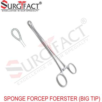 Sponge Forcep Foerster (Big Tip) - General Surgery Instruments