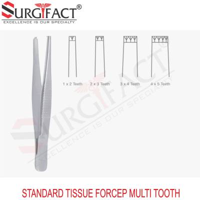 Standard Tissue Forcep Multi Tooth - General Surgery Instruments