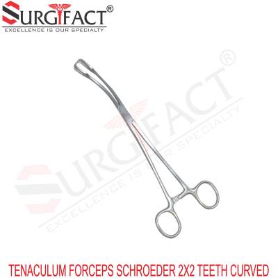 Tenaculum Forcep Shroeder 2x2 Teeth Curved - Gynaecology Instruments